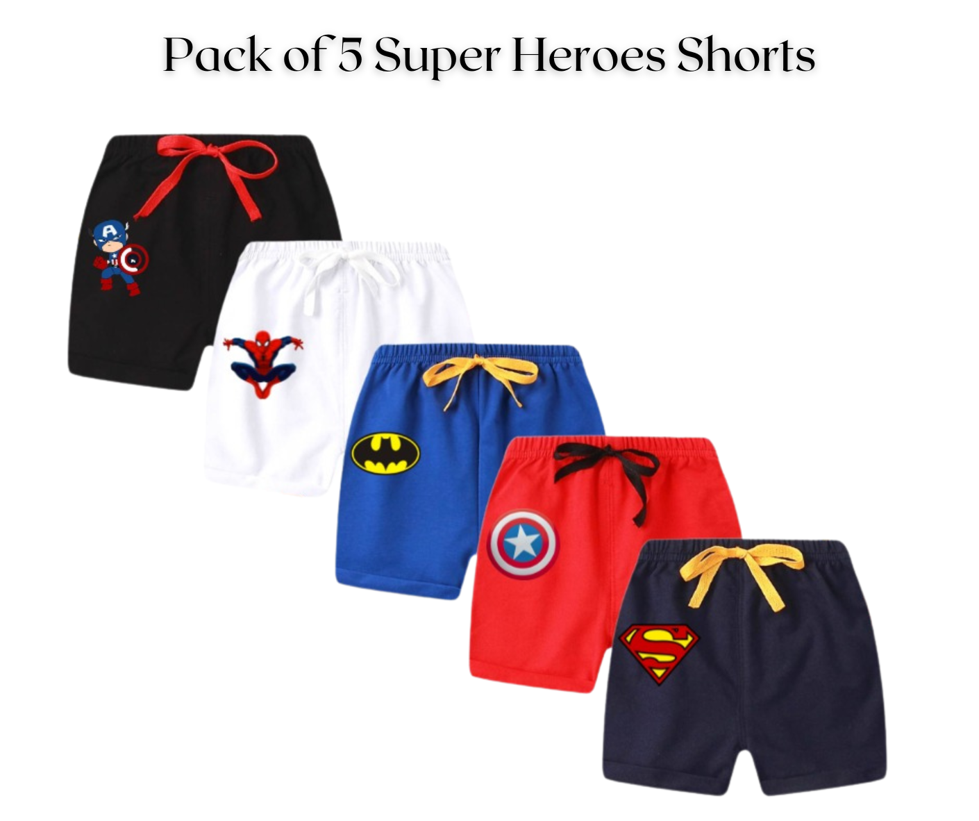 Pack of 5 Super Hero Shorts