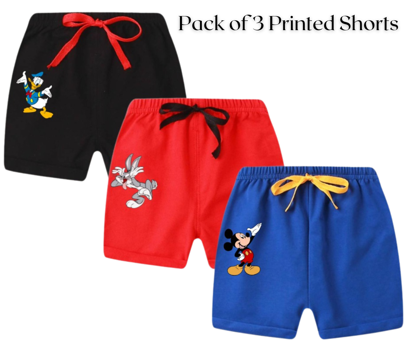 Pack of 3 Printed Shorts