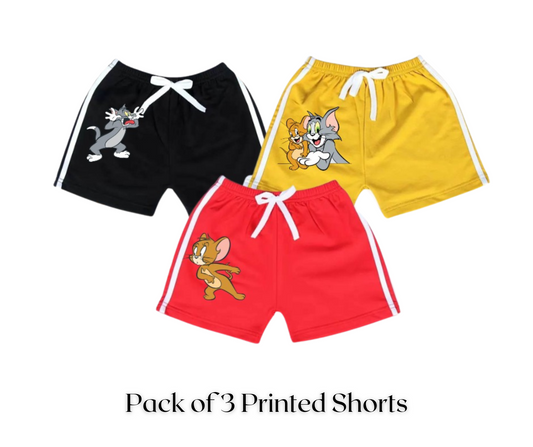 Pack of 3 Printed Stripe Shorts