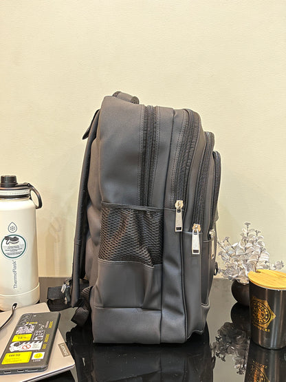 Premium Artificial Leather CAT Embossed Laptop Backpack