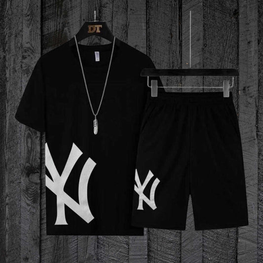 NY T-Shirt With Black Shorts