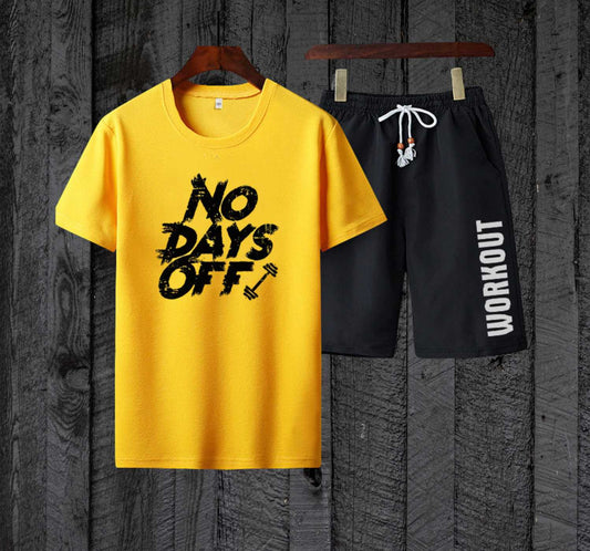 No Days Off T-Shirt With Black Shorts