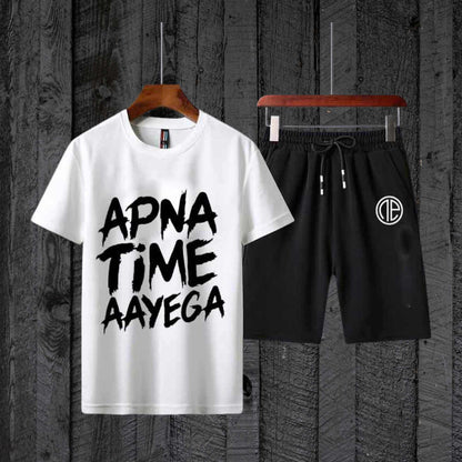 ATA T-Shirt With Black Shorts