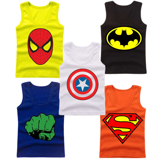 Pack of 5 Super Heroes Printed Sando's